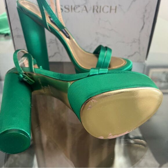 Jessica Rich Green Platform Sandals, New, Size 39 - Picture 9 of 14